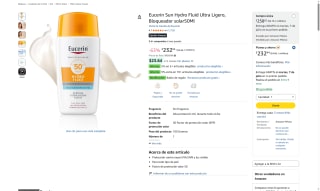 Protector Solar Facial Eucerin SPF 50 por $233 | Oferta Amazon