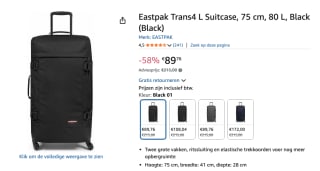Eastpak Trans4 80L voor €89,76 bij Amazon