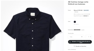 Camisa Manga Corta Oxford con Botones XS por $199 | AE
