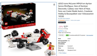LEGO Icons McLaren MP4/4 en Ayrton Senna Minifiguur voor €47,86 dmv code bij Amazon