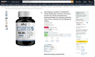 Oby Magnesio Complex 65 Cápsulas por $200 | Amazon