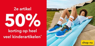 2e kinderartikel 50% korting bij Scapino