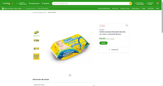 Toallitas Húmedas Kleenbebé AbsorSec Manzanilla 120pzas $17 | Bodega Aurrera