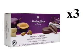 3 x Anthon Berg Mazapán cubierto de chocolate negro 220g con ciruela y Madeira 8.97€