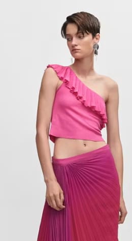 Top volante asimétrico para Mujer por 2.99€