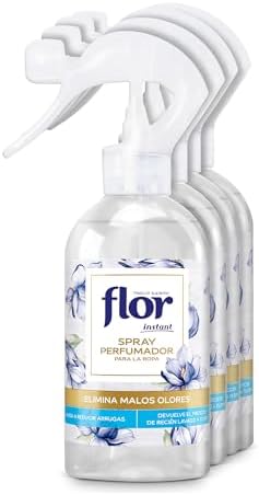 4 botes Flor Instant Perfume para la ropa, fragancia azul por 7.12€