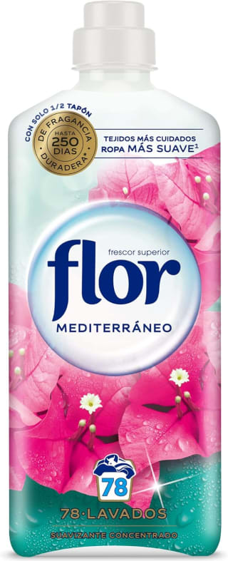 3 botes Flor Mediterráneo suavizante Ropa Concentrado (78 lavados) por 8.30€