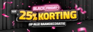 Tot 25% korting op raamdecoratie bij veneta tijdens Black Friday