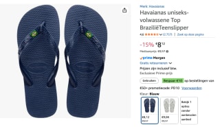 Havaianas uniseks-volwassene BraziliëTeenslippers voor €8,12 bij Amazon
