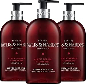 Baylis & Harding Black pepper and ginseng 3 pack of luxury hand wash
