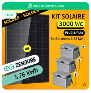Kit Solaire Plug and Play 3000 Wc avec Batteries Zendure Solarflow 800 Plus à 1.799€