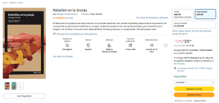Rebelión en la Granja (pasta blanda) por $25 en Amazon