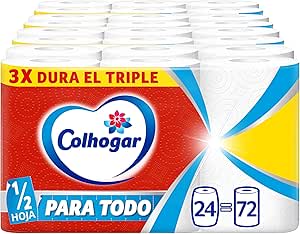 Colhogar Paratodo Rollos x24 Rollos para Cocina Multiusos y Absorbente por 26.93€