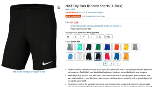 Nike Dry Park III herenbroek voor €11,99