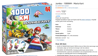 Jumbo- 1000KM - Mario Kart - Bordspel voor 515 bij Amazon