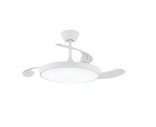 NARVI Ventilador de techo Blanco, 3 Palas retráctiles, Motor DC por 35,58€