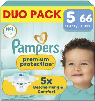 1 + 1 gratis op Pampers duopacks