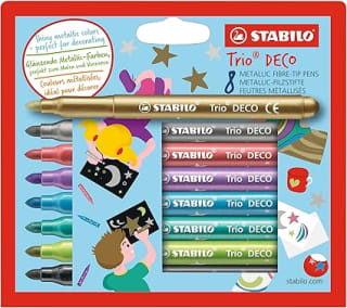 STABILO Trio DECO - Metallic Viltstift Etui Met 8 Kleuren voor €5,65 bij Amazon