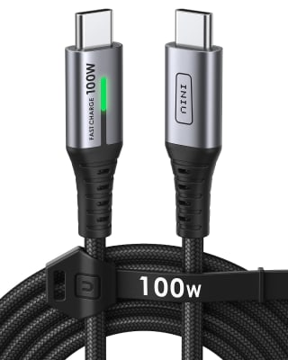 INIU USB-C naar USB-C-kabel (100 W, 2 m) voor €4,35 bij Amazon Belgie