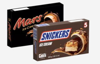 Mars-, Snickers- en Twix-ijs voor €2 bij Aldi