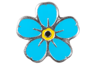 Vergeet-mij-niet-speldje (Alzheimer Nederland) gratis te bestellen