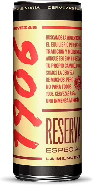 1906 Reserva Especial Cerveza Lager Extra 24 x 33 cl por 13,49€ en Amazon