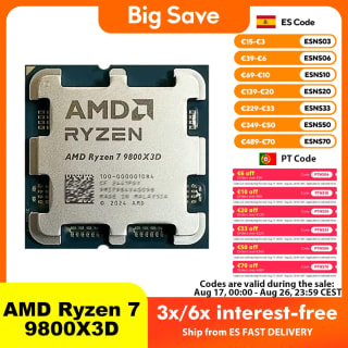 Procesador AMD Ryzen 7 9800X3D por 286.15€ en AliExpress