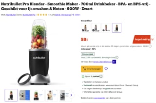 Nutribullet Pro Blender voor 59 euro