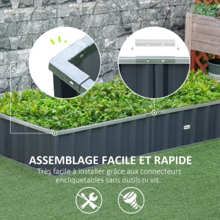 Outsunny Carré Potager de Jardin 174 x 90 x 30 cm à 31,90€ chez Aosom