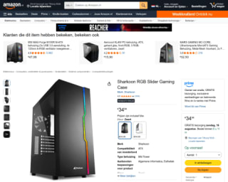 Sharkoon RGB Slider Gaming Case voor €34,99 bij Amazon