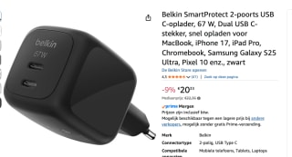 BELKIN BoostCharge Pro 67W Dual USB-C Oplader voor €20,33 bij Amazon