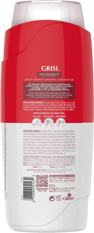 Grisi Shower Gel Frutos Rojos (450 ml) por $50 en Amazon