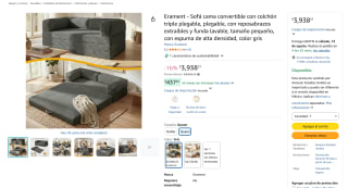 Erament Sofá Cama Convertible por $3,939 en Amazon
