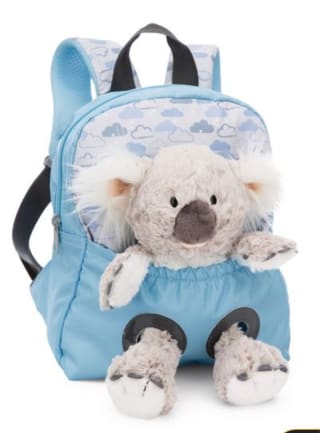 Mochila Koala azul 25cm por 7.50€.