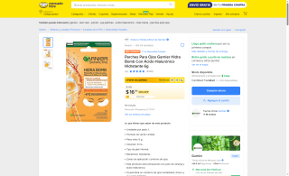 Parches para ojos Garnier por $16 | Oferta Mercado Libre