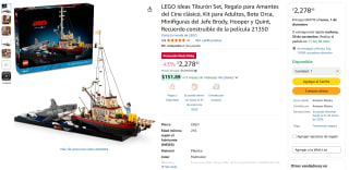 Lego Tiburón Jaws 1497 piezas por $2,279 | Amazon