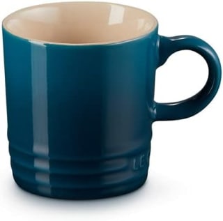 Le Creuset Stoneware Espresso Mug 100ml (Deep Teal / Meringue) – £7.50