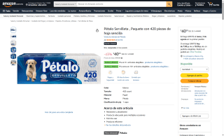 Servilletas de Mesa Pétalo 420 pzs por $36 | Oferta Amazon