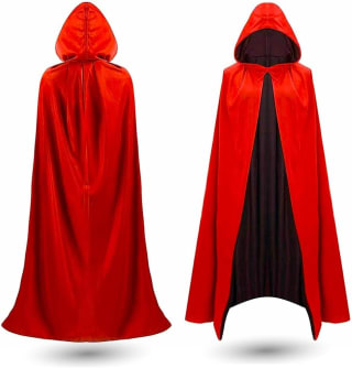 TK Gruppe Timo Klingler Cape à capuche (rouge/noir, 140 cm) pour 8,99€ chez Amazon