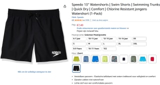 Zwembroek Speedo Men Essentials voor €7,40 bij Amazon
