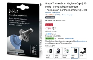 Braun LF20 - Navulset Lensfilters Oorthermometer voor €2,02 bij Amazon