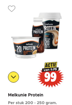 Alle Melkunie Protein voor €0,99 bij Dirk