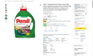 Detergente Persil 4.65L por $112 | Oferta Amazon