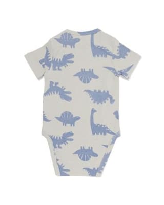 Baby meegroeiromper dino blauw voor €2,25 bij HEMA