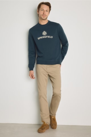 Sudadera cuello redondo con logo por 19,99€