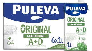 Pack 6 x 1L de Puleva Original - Leche Semidesnatada con Vitaminas A y D por 4.74€