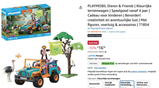 Playmobil® Animals & Friends 71854 Kleurrijke terreinwagen voor €16,99 bij Amazon