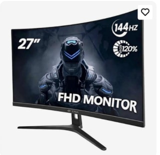 CRUA 27" Curved Gaming Monitor, FHD 1920x1080P voor €89,90 dmv code bij Joybuy