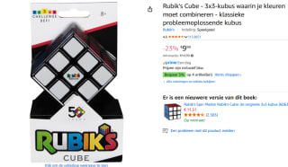 Rubik's Cube - 3x3-kubus voor €9,99 bij Amazon