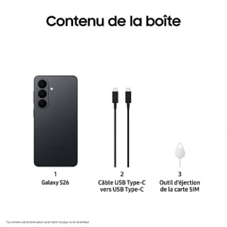 Samsung Galaxy S26 256 Go Noir pour 669,21€ chez Leclerc